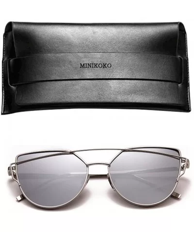 fashion sunglasses unisex metal frame sunglasses uv400 protection sunglasses - The Silver Box/Mercury Piece - C812N9JPCW0 $12...