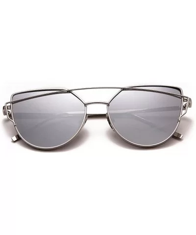 fashion sunglasses unisex metal frame sunglasses uv400 protection sunglasses - The Silver Box/Mercury Piece - C812N9JPCW0 $12...