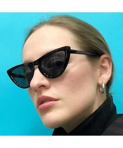 Classic style Cat Eye Sunglasses for Unisex PC Resin UV 400 Protection Sunglasses - Black - C318T63DI0G $21.62 Oval