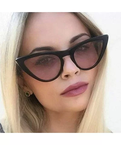 Classic style Cat Eye Sunglasses for Unisex PC Resin UV 400 Protection Sunglasses - Black - C318T63DI0G $21.62 Oval