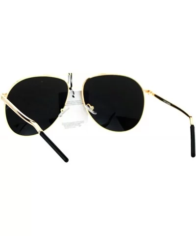 Fashion Aviator Sunglasses Vintage Driver Aviators Metal Frame UV 400 - Gold (Blue Mirror) - CT185M90A67 $14.93 Aviator