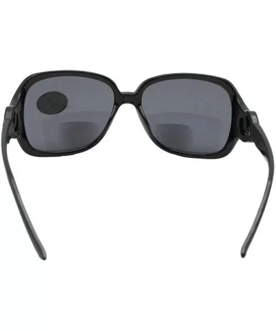 Fashion Bifocal Sunglasses For Women B119 - Black/Gold Deco-gray Lenses - CJ18DM3H7AA $23.21 Rectangular