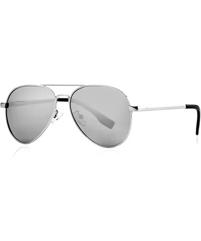 2-Pack Polarized Small Aviator Sunglasses for Small Face Women Men Juniors - 52mm - CQ196MM8GHZ $33.95 Aviator