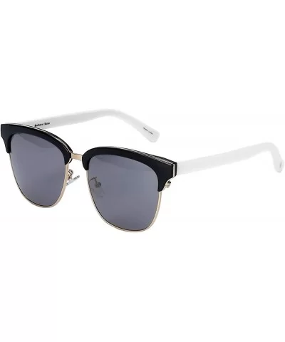 Classic Half Frame Semi-Rimless Rimmed Sunglasses for Women UV400 Protection - CC18R9HI898 $13.62 Square