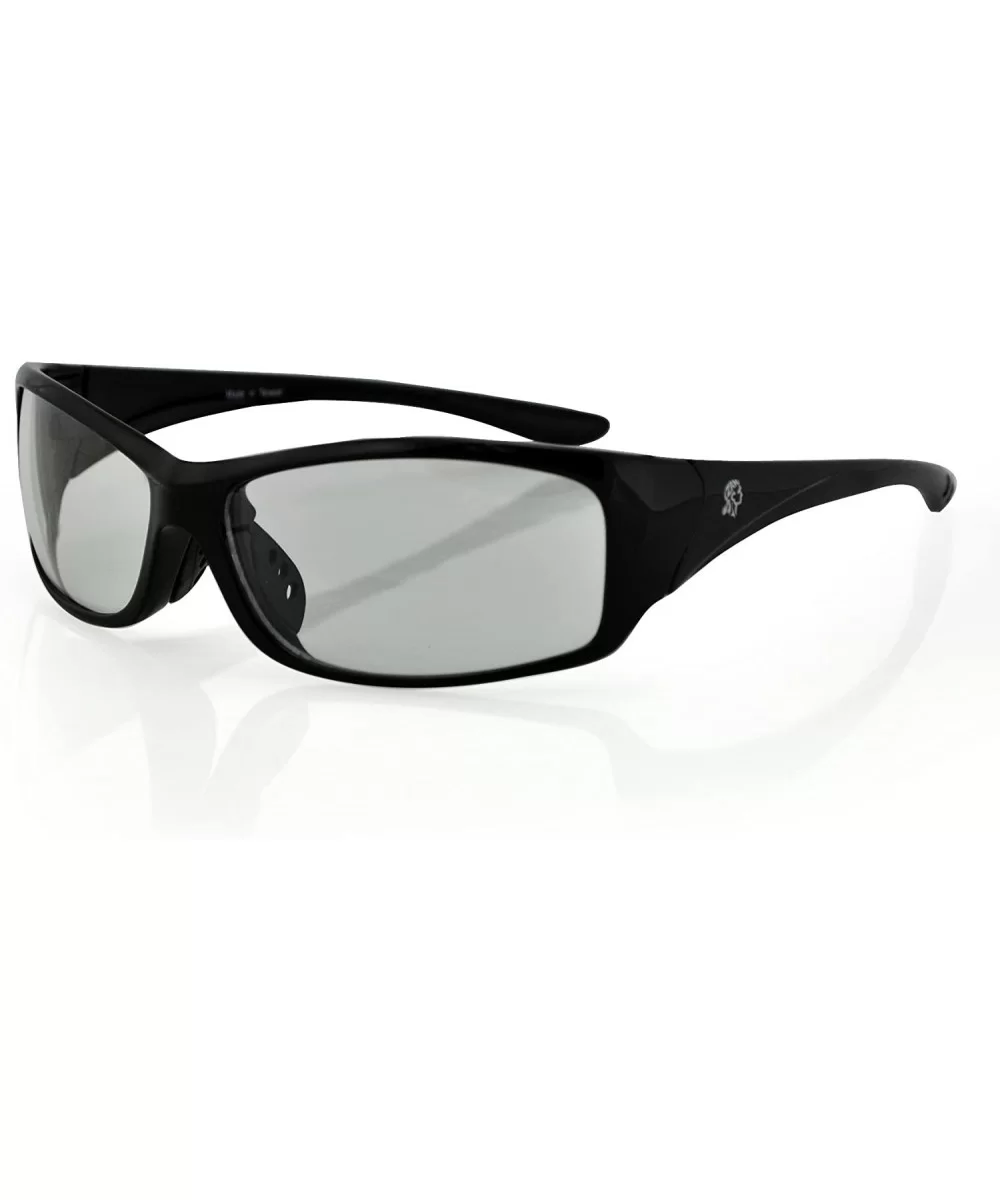 South Dakota Sunglass with Black Frame and Lenses - Clear Lens - C7115LTGRGX $22.63 Sport