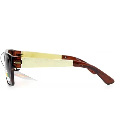 Mens Polarized Rectangular Sport Metal Arm Sunglasses - Shiny Brown - C112NSW1AZB $17.43 Rectangular