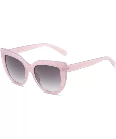 Women Retro Round Cat Eye UV Protection Fashion Sunglasses - Pink - CA18IS2DDG0 $11.61 Cat Eye