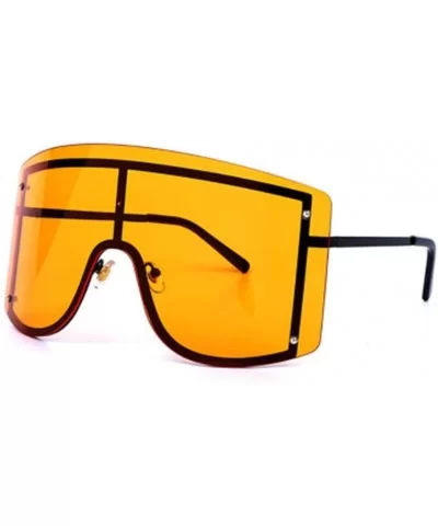 Big Frame Personality Sunglasses Windproof Sunglasses Colorful Frame Goggles - 1 - CO190EZ6SMQ $55.20 Goggle