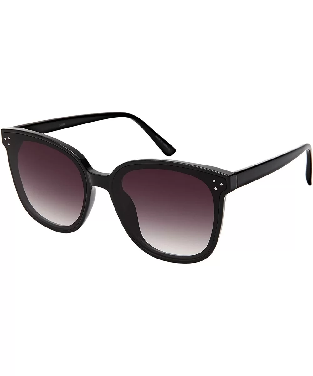 Inspired Oversize Sunglasses Cleaning Included - Black Frame/Grey Gradient Lens - CQ18SN6W33Z $13.45 Square