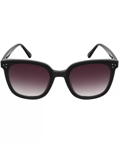 Inspired Oversize Sunglasses Cleaning Included - Black Frame/Grey Gradient Lens - CQ18SN6W33Z $13.45 Square