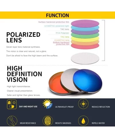 Polarized Sunglasses Function Anti Glare Prescription - Brown - C318ZE2S3NI $15.95 Rectangular