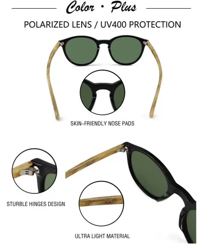 Polarized Sunglasses for unisex adult Vintage Retro Round Mirrored Lens - Green - CJ192XXK905 $29.51 Oval