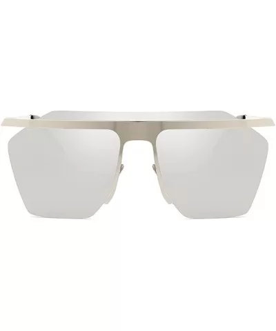 Chic Outfit Modified Outdoor Sunglasses for Women Men - Silver - CI12O1HYLEA $25.73 Shield
