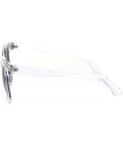 Retro Horn Rim Hipster Plastic Fashion Sunglasses - Clear Smoke - CY18ROT8Y02 $12.76 Rectangular