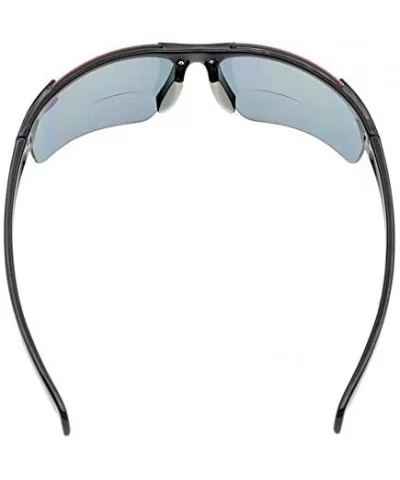 Bifocal Sunglasses with Wrap-Around Sport Design Half Frame for Men and Women - Shiny Black - C118C3L6ER4 $24.77 Wrap