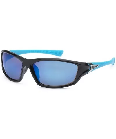 Women's Sport Wrap Around Running Cycling Sport Sunglasses - Black - Blue - C911OXJWK95 $12.74 Wrap