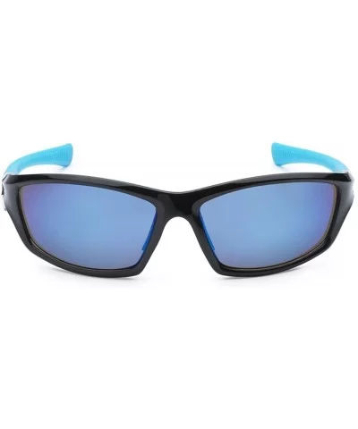 Women's Sport Wrap Around Running Cycling Sport Sunglasses - Black - Blue - C911OXJWK95 $12.74 Wrap