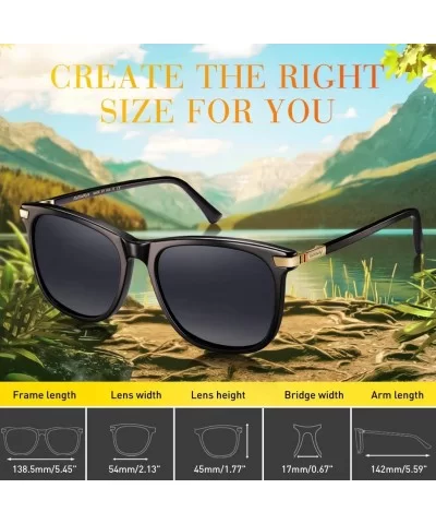 Women's Polarized Sunglasses 100% UV Protection Safety Glasses with Delicate Acetate Frame - CB194WX09KE $35.61 Square