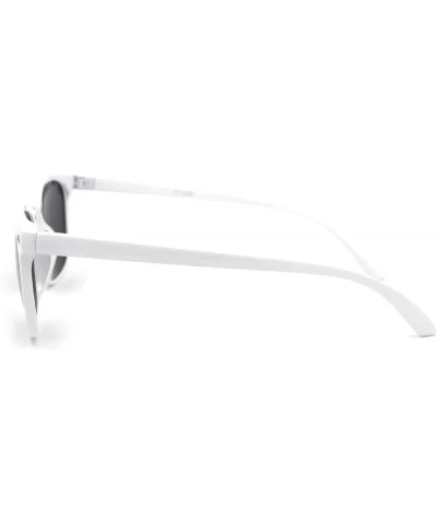 Mens Elegant Stylish Thin Plastic Horn Rim Sunglasses - White Silver Black - CB18YGI5TLS $12.09 Rectangular