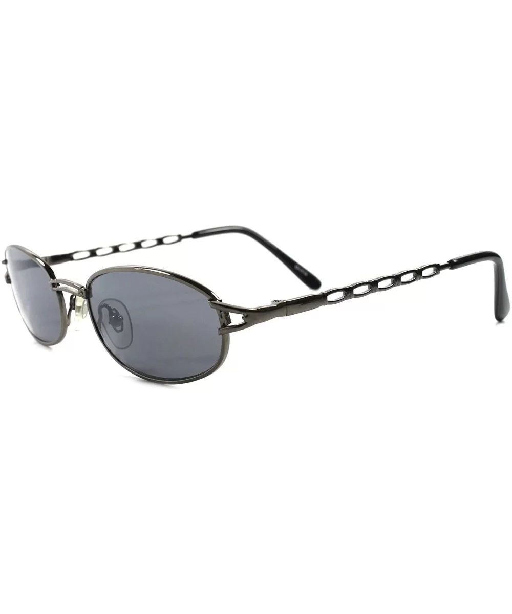 Vintage 90s Unique Design Urban Fashion Mens Gunmetal Rectangle Sunglasses - CN1802477LK $16.97 Rectangular