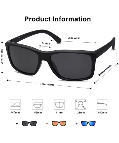 TR90 Sports Sunglasses for Men and Women Polarized UV400 Protection SJ2105 - C1 Matte Black Frame/Grey Lens - CG194YLG762 $23...