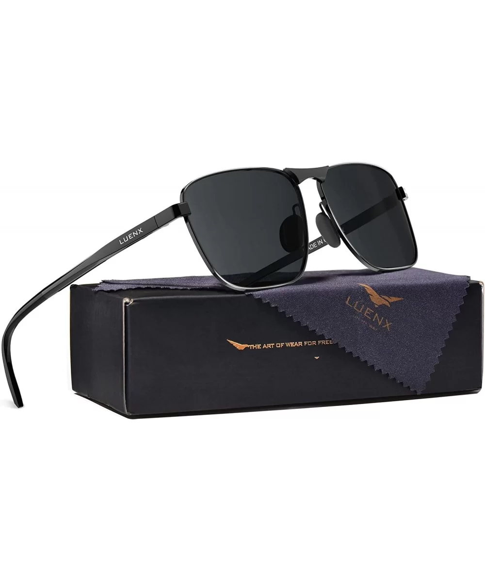 Men Aviator Sunglasses Polarized Women - UV 400 Protection shades - 05black(♡without Zipper Case♡) - C718TO466UW $20.83 Wrap