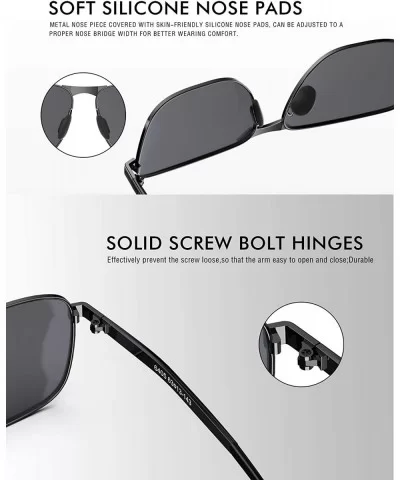 Men Aviator Sunglasses Polarized Women - UV 400 Protection shades - 05black(♡without Zipper Case♡) - C718TO466UW $20.83 Wrap