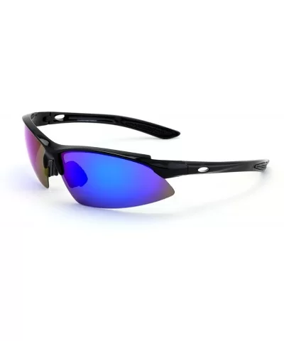 Polarized Sunglasses Perfect Fishing Cycling - Black - C8125BYP51Z $20.99 Sport