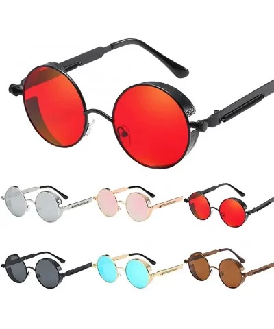 Unisex Vintage Eye Sunglasses-Retro Eyewear Fashion Radiation Protection - Coffee - CR18OZ78DD4 $10.90 Rimless