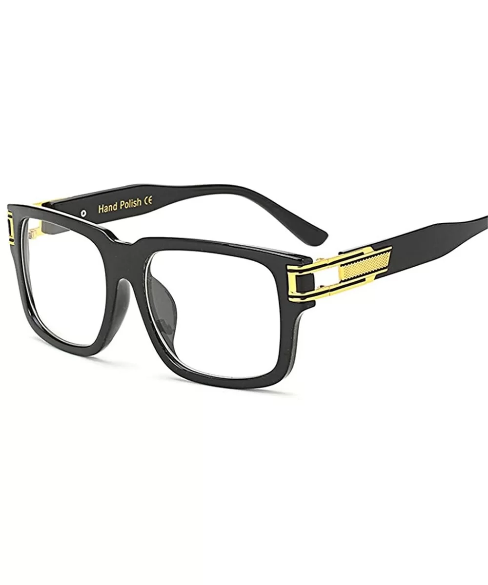 Sunglasses 2018 New Oversize Big Square Women Men Gradient Lens - Black Frame - CN18E8UE4R0 $18.13 Square