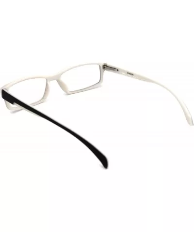 Soft Matte Black w/ 2 Tone Reading Glasses Spring Hinge 0.74 Oz - R1 Matte Black Matte White - C718WY0HLGG $28.72 Rectangular
