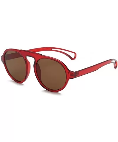 Round Sunglasses Sports Sunglasses Classic Design Mirror Sunglasses - D - CX18TM4ZZ24 $11.55 Wrap