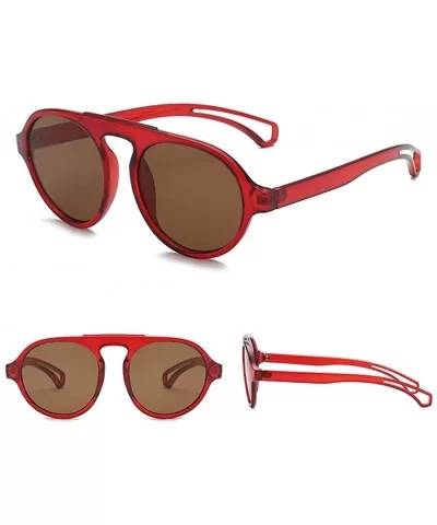 Round Sunglasses Sports Sunglasses Classic Design Mirror Sunglasses - D - CX18TM4ZZ24 $11.55 Wrap