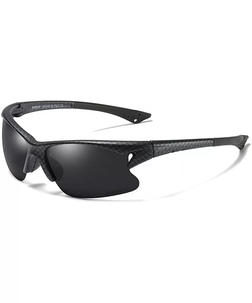 Sports Style Polarized Night Vision Sunglasses Retro Driving Sunglasses - C2. Black Plaid Frame Gray Lens - CK18WU437YL $18.2...