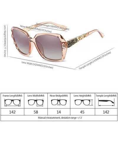 Classic Oversized Polarised Sunglasses for Womens Fashion Retro Glasses - Brown - CP18RO0L2NT $12.64 Goggle