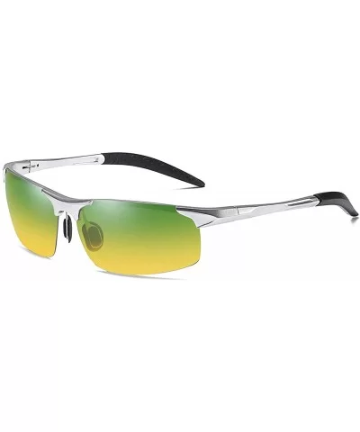 Polarized Sunglasses Sunglasses for Men Polarized Sunglasses for Men - L - CS198O9YS4R $24.64 Semi-rimless