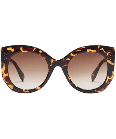 Womens Oversized Cat Eye Sunglasses Vintage Style Retro Shades Eyewear - Leopard Frame+brown Lens - CV18E5ERUIH $15.79 Oversized