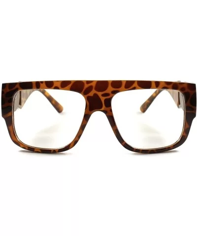 Look Rich Swag Hip Hop Rapper DJ Night Club Party Clear Lens Eye Glasses - Tortoise - CC18XHY72U7 $12.43 Square