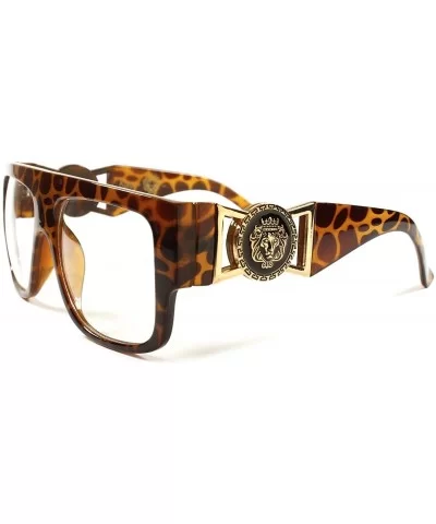 Look Rich Swag Hip Hop Rapper DJ Night Club Party Clear Lens Eye Glasses - Tortoise - CC18XHY72U7 $12.43 Square