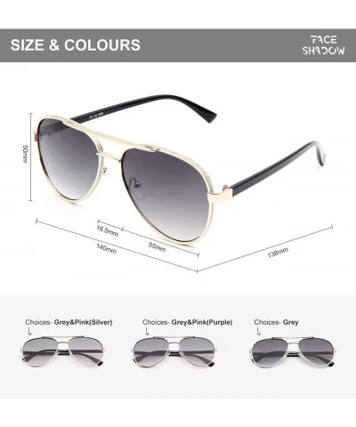 Fashion Aviator Gradient Lens Sunglasses for Women Man Wrap Around Sparkle Frame Sun Glasses - CX18WLT77H6 $13.59 Wrap