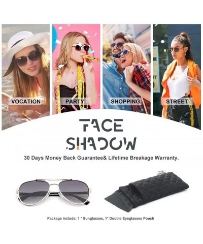 Fashion Aviator Gradient Lens Sunglasses for Women Man Wrap Around Sparkle Frame Sun Glasses - CX18WLT77H6 $13.59 Wrap