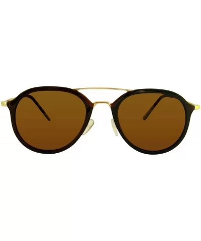 very light Polarized aviator sunglasses for man and women - Brown - CM18YLOX06M $24.91 Oval