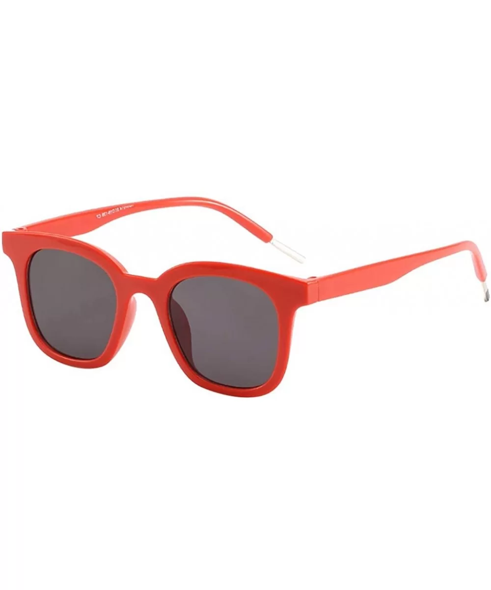 Polarized Sunglasses for Men Women Unisex Classic 80s Retro Sun glasses for Summer Beach Sunbathing - Red - C8199I8ECWH $12.9...