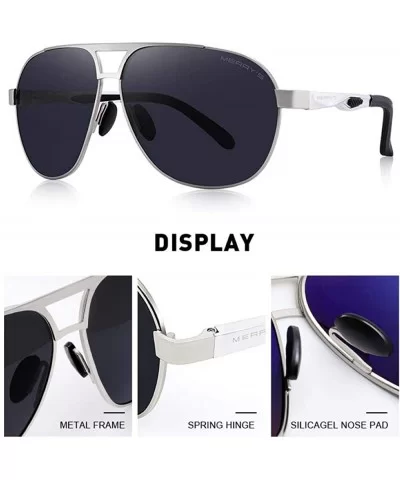 DESIGN Men Classic Polarized Sunglasses Male Pilot Sun Glasses Big C01 Black - C04 Gold - CQ18XEC3GXN $20.24 Aviator