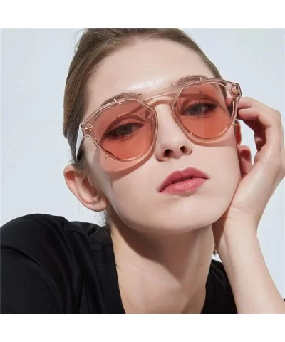 Women Oversized Round Eye Sunglasses Retro Classic Eyewear Fashion Radiation Protection - Multicolor -B - CJ18OA8DMNT $11.93 ...