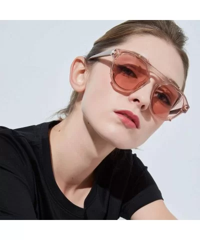 Women Oversized Round Eye Sunglasses Retro Classic Eyewear Fashion Radiation Protection - Multicolor -B - CJ18OA8DMNT $11.93 ...