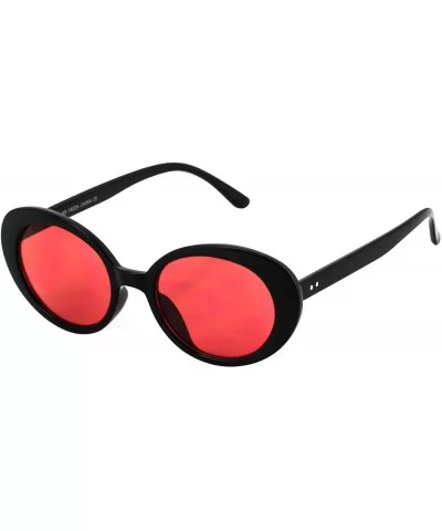 NIRVANA Kurt Cobain Oval Bold Vintage Sunglasses For Women Men Clout Goggle Sunglasses - CV186UGQN0O $12.42 Oval