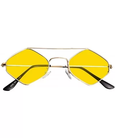 Retro Vintage Narrow Cat Eye Sunglasses for Women Clout Goggles Plastic Frame Fashion Sunglasses - Yellow - CG18SX4C74U $7.83...