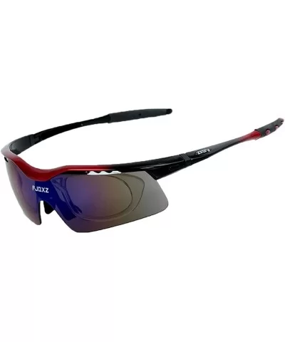 Polarized Sunglasses Interchangeable Cycling Baseball - Red - C3184KCKYM0 $86.33 Sport