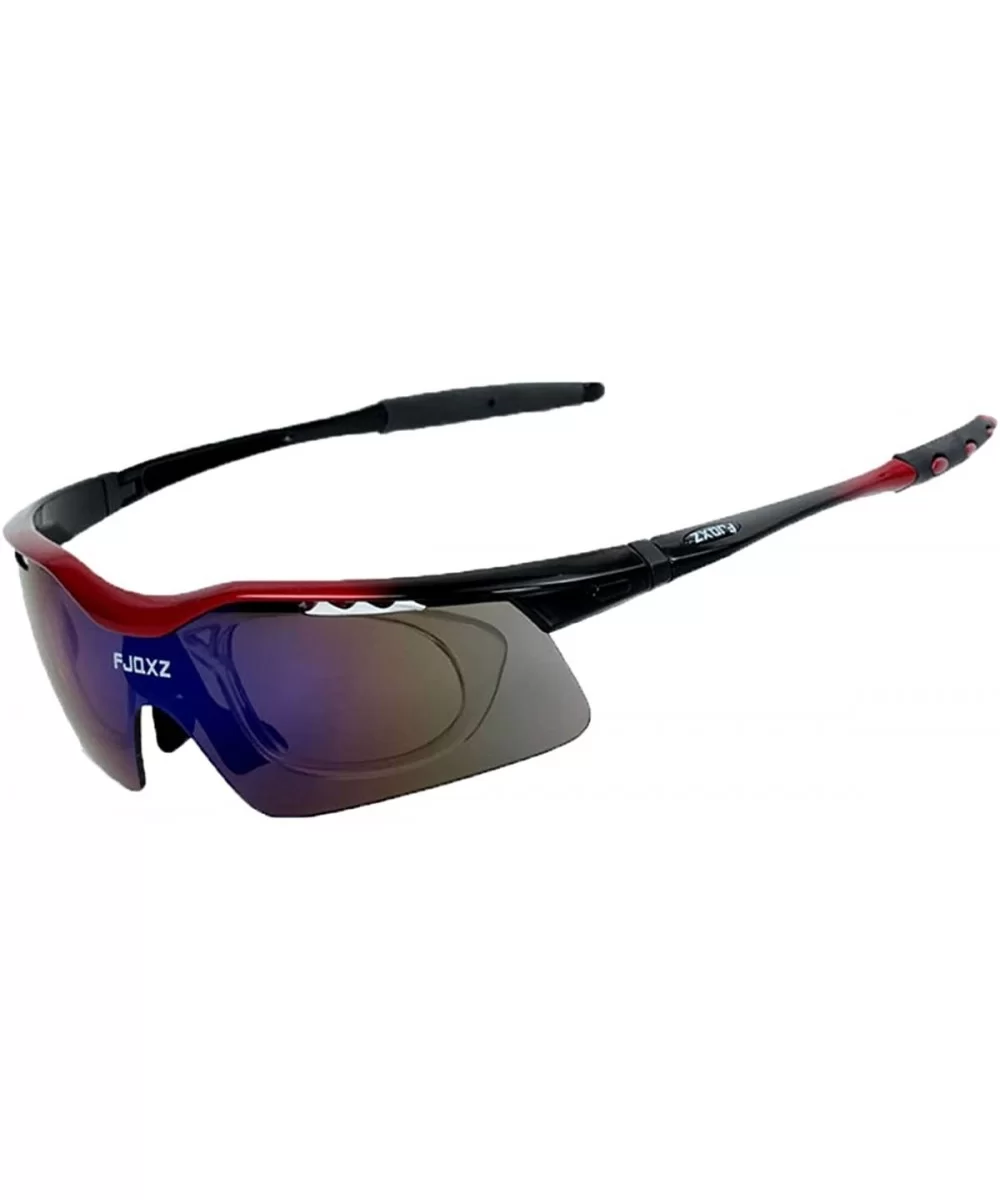 Polarized Sunglasses Interchangeable Cycling Baseball - Red - C3184KCKYM0 $86.33 Sport